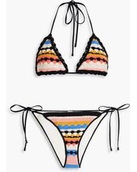 Zimmermann - Crocheted Triangle Bikini - Lyst