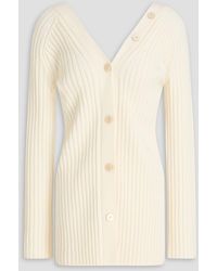 Theory - Ribbed Wool Cardigan - Lyst