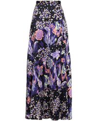 Peter Pilotto Silk-jacquard Maxi Skirt Midnight Blue