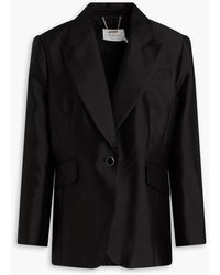 Zimmermann - Wool And Silk-blend Satin Blazer - Lyst