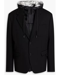 Dolce & Gabbana - Layered Shell And Wool-blend Hooded Blazer - Lyst