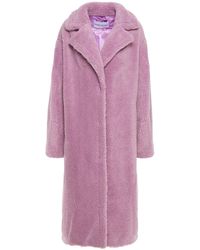 Stand Studio Maria Oversized Faux Shearling Coat Lilac - Purple