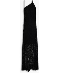 Carolina Herrera - One-shoulder Crochet Silk Maxi Dress - Lyst