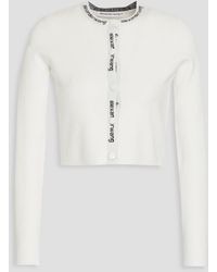 T By Alexander Wang - Cropped Stretch-knit Cardigan - Lyst