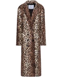 Redemption Double-breasted Leopard-print Faux Fur Coat - Multicolour