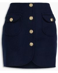 Sandro - Wool-Felt Mini Skirt - Lyst