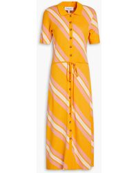 10 Crosby Derek Lam - Aurelia Striped Cotton-blend Midi Shirt Dress - Lyst