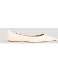 Stuart Weitzman - Emilia Leather Point-Toe Flats - Lyst