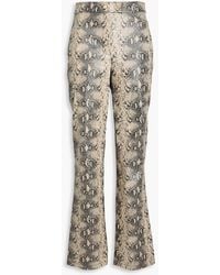 Jonathan Simkhai - Dahlia Snake-Effect Straight-Leg Pants - Lyst
