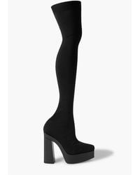 Jimmy Choo Turner 110 Stretch suede Over the knee Boots in Black Lyst