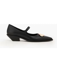 Stine Goya - Ergo stone mary-jane-pumps aus leder mit verzierung - Lyst