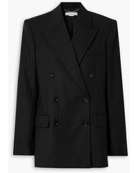 Stella McCartney - Oversized Double-Breasted Striped Wool Blazer - Lyst