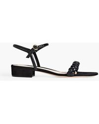 Gianvito Rossi - Cruz 20 Braided Leather And Suede Sandals - Lyst