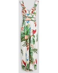 FARM Rio - Floral-Print Linen-Blend Wide-Leg Jumpsuit - Lyst