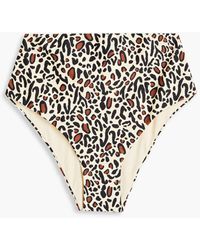 Nanushka - Bente hoch sitzendes bikini-höschen mit leopardenprint - Lyst