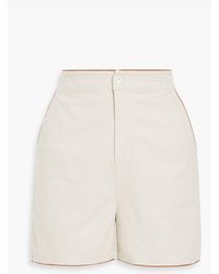 STAUD - Linen-blend Shorts - Lyst