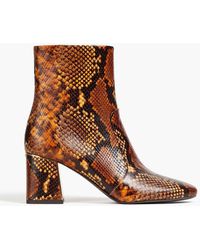 Tory Burch - Gigi 70 Snake-effect Leather Ankle Boots - Lyst