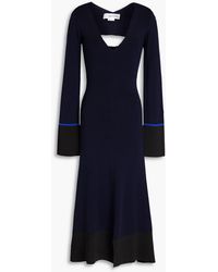 Victoria Beckham - Cutout Wool-blend Midi Dress - Lyst