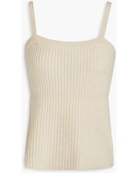 Adam Lippes - Ribbed Cashmere And Silk-blend Camisole - Lyst