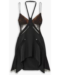 Dion Lee - Butterfly Cutout Stretch-lace, Crepe And Tulle Mini Dress - Lyst