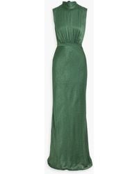 Saloni - Fleur Devoré-Velvet Maxi Dress - Lyst