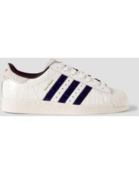 adidas Originals - Wales Bonner Superstar Croc-Effect Leather Sneakers - Lyst