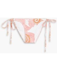 Melissa Odabash - Key west tief sitzendes bikini-höschen mit paisley-print - Lyst