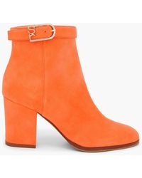 Sergio Rossi - Buckled Nubuck Ankle Boots - Lyst