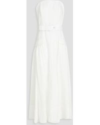Nicholas - Maxikleid aus leinen mit gürtel - Lyst