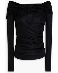 Isabel Marant - Jiler Off-the-shoulder Twisted Satin-jersey Top - Lyst