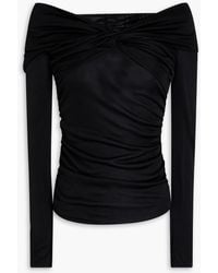 Isabel Marant - Jiler Off-the-shoulder Twisted Satin-jersey Top - Lyst