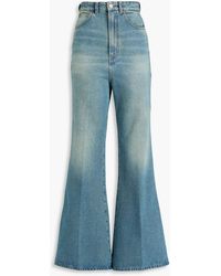Victoria Beckham - Faded High-rise Flared Jeans - Lyst
