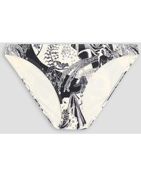 Tory Burch - Tief sitzendes bikini-höschen mit floralem print - Lyst