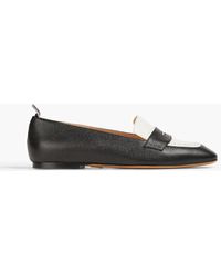 Thom Browne - Two-tone Pebbled-leather Loafers - Lyst