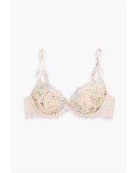 Lise Charmel Embroidered Stretch-tulle Push-up Bra - Pink