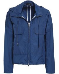 Theory Shell Hooded Jacket Blue