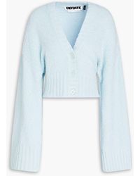 ROTATE BIRGER CHRISTENSEN - Ninia Cropped Bouclé-knit Cotton-blend Cardigan - Lyst