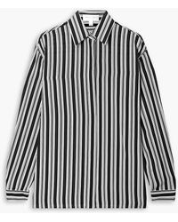 Michael Kors - Striped Organic Silk Crepe De Chine Shirt - Lyst