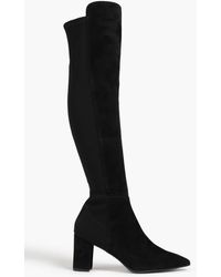 Stuart Weitzman - Carly Suede And Stretch-jersey Over-the-knee Boots - Lyst