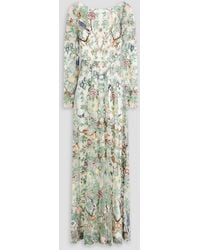 Marchesa - Cutout Embroidered Tulle Gown - Lyst