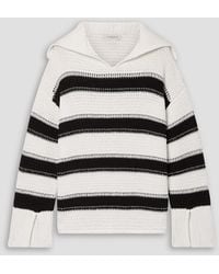 Lafayette 148 New York - Striped Cotton And Silk-blend Sweater - Lyst