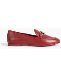 Ferragamo - Trifoglio Embellished Leather Loafers - Lyst