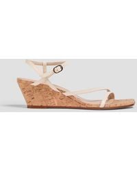 Stuart Weitzman - Oasis 50 Leather Wedge Sandals - Lyst