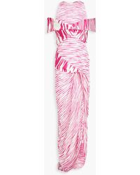 Missoni - Cold-shoulder Twist-front Space-dyed Knitted Maxi Dress - Lyst