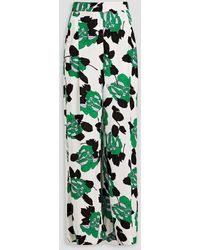 Diane von Furstenberg - Brianna Floral-print Crepe Wide-leg Pants - Lyst
