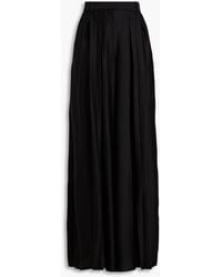 JOSEPH - Barlow Plissé-satin Wide-leg Pants - Lyst