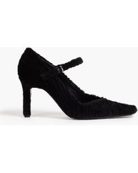 Loulou de Saison - Kelly Shearling Mary Jane Pumps - Lyst