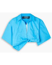 Jacquemus - Capri cropped hemd aus baumwollpopeline - Lyst