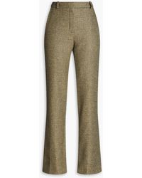 Nina Ricci - Prince Of Wales Checked Wool-blend Straight-leg Pants - Lyst