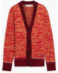 Marni - Space-dyed Embroidered Wool Cardigan - Lyst